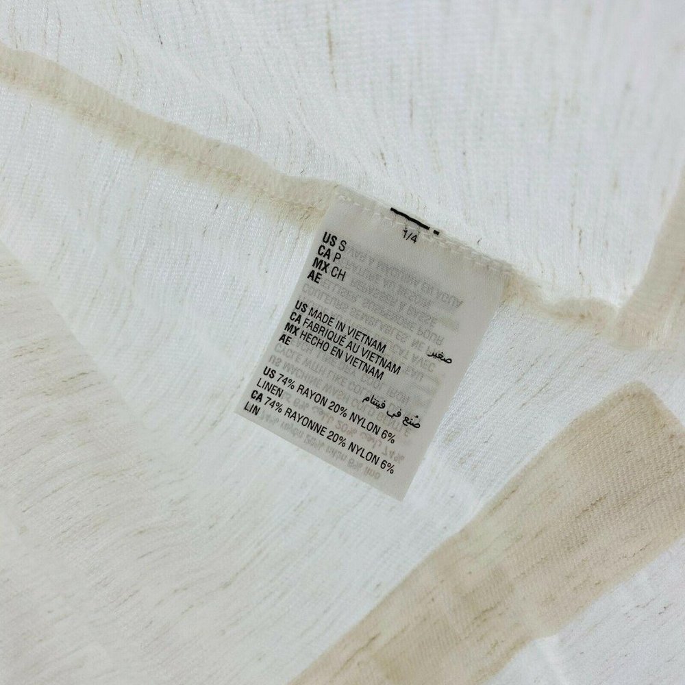 Alfani Linen 3/4 Sleeve Pullover Blouse Tops S NEW - Picture 4 of 5